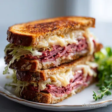 Reuben Sandwich Corned Rye Recipe for 2 Servings