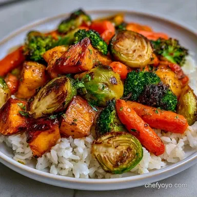Rice and Roasted Harvest Bowl in 40 Mins Recipe Card