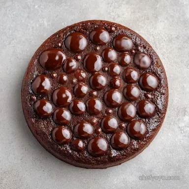 Rich Chocolate Dot Cake for 10 Servings Recipe Card
