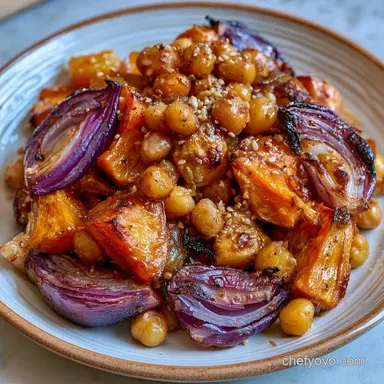 Roasted Chickpea Harvest Bowl: Crispy
