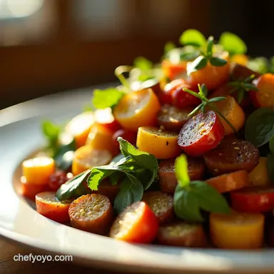 Roasted Root Veggie Winter Salad Sunshine on a Plate Recipe Card