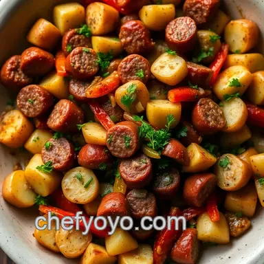 Rustic Sausage and Potato Bake: A Comforting One-Pan Wonder Recipe Card
