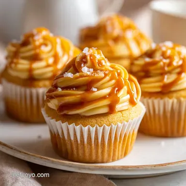 Salted Caramel Cupcakes: Gooey Center Recipe Card