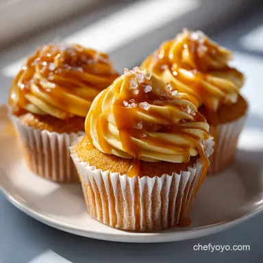 Salted Caramel Cupcakes: Gooey Center