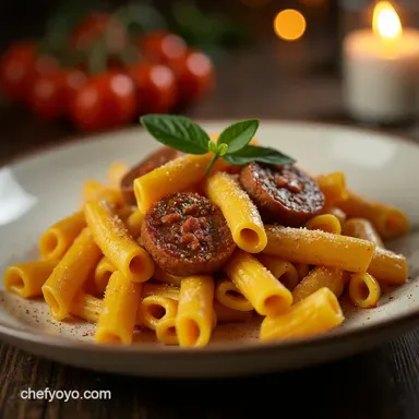 Creamy Autumn Sausage Squash Pasta with Fresh Sage Recipe Card