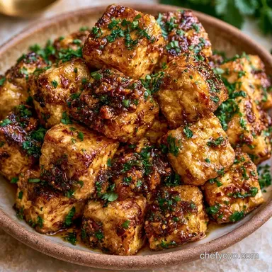 Savory Garlic Baked Tofu: Crispy Recipe Card