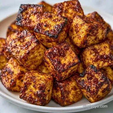 Savory Garlic Baked Tofu: Crispy