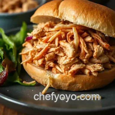Savory Shredded Chicken Sandwiches with Tangy Slaw: A Family Favorite Recipe Card
