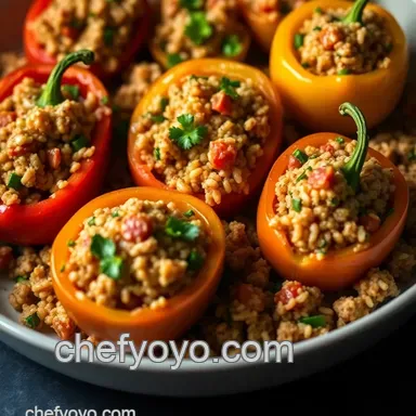 Easy justalittlebite Recipes: 5 Delicious Ways to Stuff Mini Peppers! Recipe Card