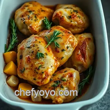 My Family's Favourite Oven Baked Chicken Recipes: Savoury Herb and Garlic Delight Recipe Card