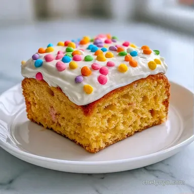 Scratch Made Dot Cake for 8 Servings Recipe Card
