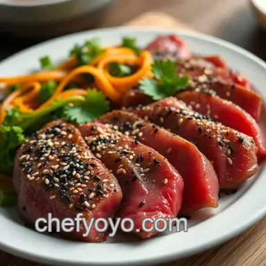 Sesame Ahi Tuna Recipe: My Go-To Seared Steak! Recipe Card