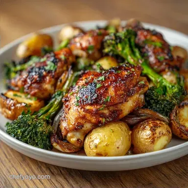 Sheet Pan Chicken Thighs for 4 Servings
