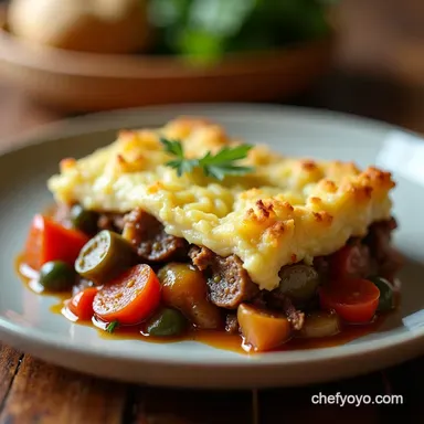 Hosting Dinner Shepherds Pie Deluxe A CrowdPleaser Recipe Card