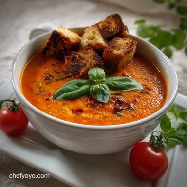 Tomato Bisque Recipe: Restaurant-Grade Velvety Smooth Soup Recipe Card