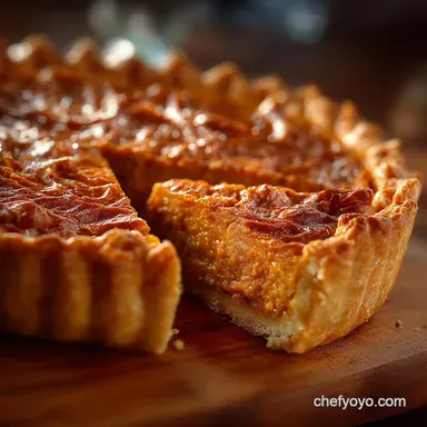Proper Sweet Potato Pie Flaky Crust Deeply Spiced Filling Recipe Card