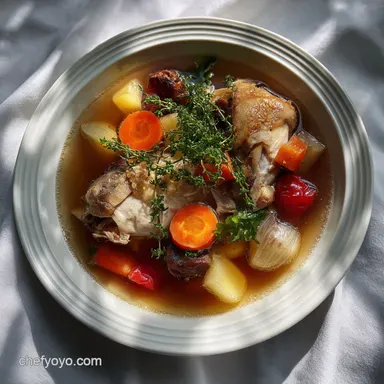 Chicken Bone Broth: Deeply Savory & Gelatinous Recipe
