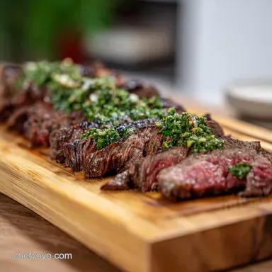 How to Prepare Skirt Steak Grilled to Perfection with Chimichurri Recipe Card