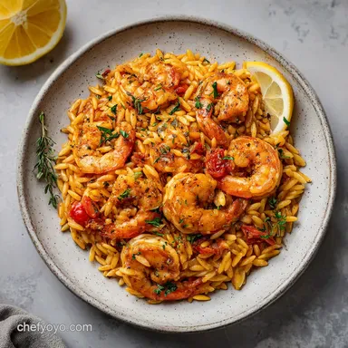 Skillet Shrimp with Orzo Recipe: Silky Finish Recipe Card