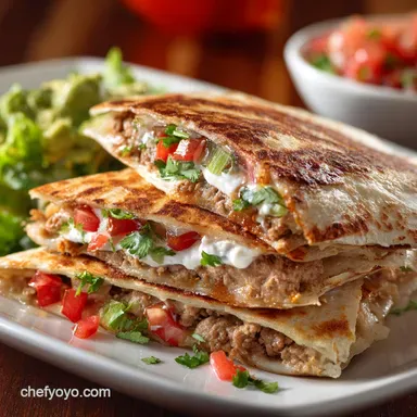 Skinny Buffalo Burger Quesadilla: Lean Turkey, Big Flavor Recipe Card