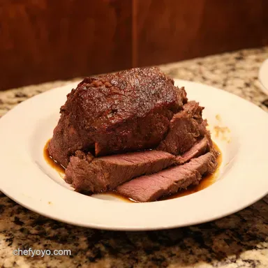 Beef Brisket Makes for an Easy Slow Cooker Pot Roast Recipe Card