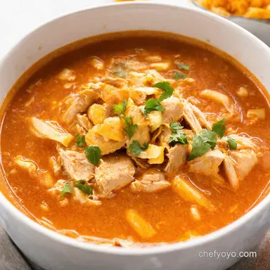 Easy Crockpot Soup Fiesta Chicken Tortilla Soup Recipe Card