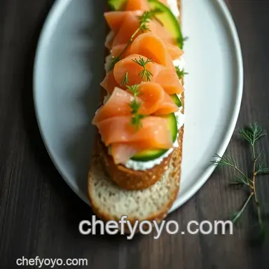 Easy Smoked Salmon Dinner Ideas: Avocado Bruschetta Delight Recipe Card