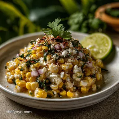 Mexican Side Dishes: Smoky Street Corn Cups Recipe Recipe Card