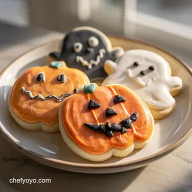 Halloween Sugar Cookies with Almond for 24 Servings Recipe Card