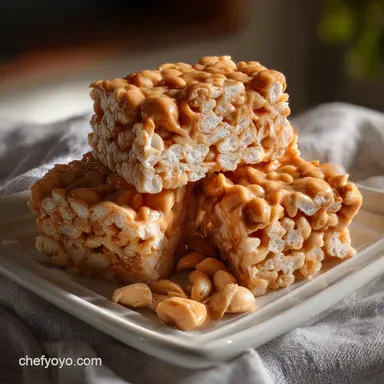 peanut butter rice krispie treats: Stay Soft For Days Recipe Card