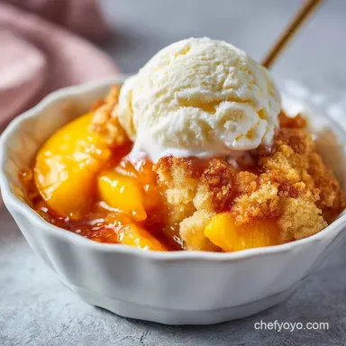 Southern Peach Cobbler Recipe: Golden Crust with Spiced Fruit Recipe Card