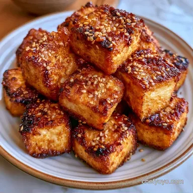 Crispy Soy Sesame Baked Tofu Recipe Card