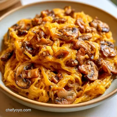 Spaghetti Squash Skillet with Mushrooms Recipe Card