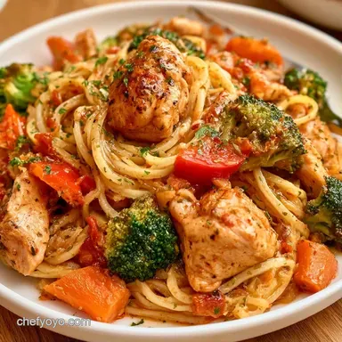 Spaghetti Squash Stir Fry with Chicken Recipe Card