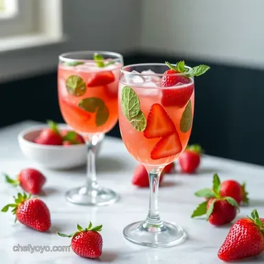Sparkling Strawberry Basil Gin Smash Easy Summer Cocktails Recipe Card
