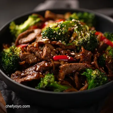 Quick Asian Dinner Speedy Beef StirFry Easy Recipe Recipe Card