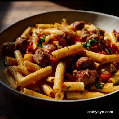 Speedy Sausage Pasta A 20Min Quick Dinner Recipe Card