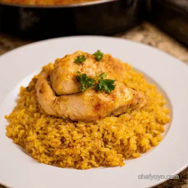 Speedy Chicken One Pot Rice Easy Weeknight Dinner Recipe Card