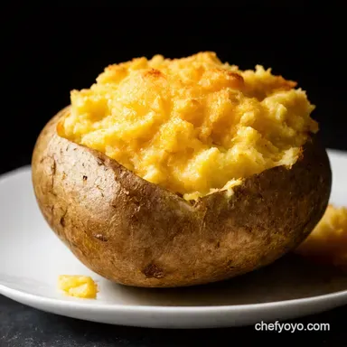 Quick Fluffy Baked Potato in Microwave Ready in Minutes Recipe Card