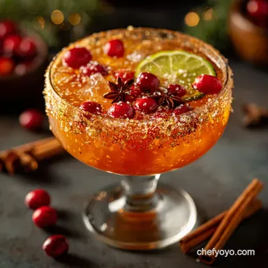 Spiced Christmas Margarita: The Best Festive Holiday Cocktail Recipe Card