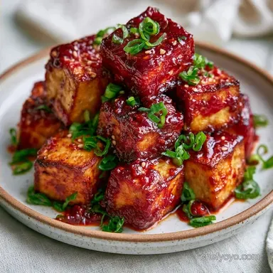 Crispy Spicy Pan Fried Tofu