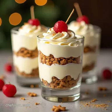 Easy Eggnog Cream Parfaits with Gingersnap Christmas in a Glass