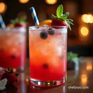 Stars Stripes Sparkler Easy 4th July Mocktails Trio Recipe Card