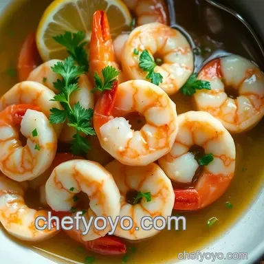 Delicious Steamed Shrimp Recipe with Garlic & Fresh Herbs Recipe Card