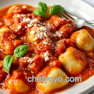 How to Make Heavenly Stuffed Gnocchi with Creamy Tomato Sauce Recipe Card