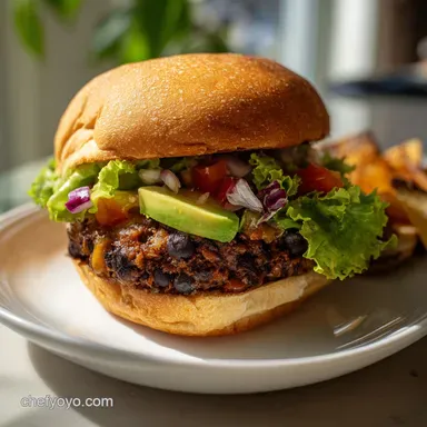 Spicy Black Bean Burgers That Dont Fall Apart Blac: Sturdy Recipe Card
