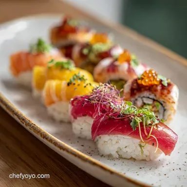 Fancy Sushi Platter for 4 Servings Recipe Card