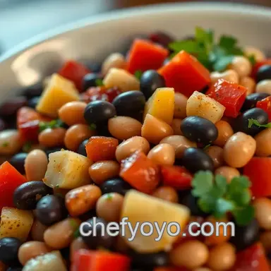 Summer Fiesta Bean Salad Recipe: A Zesty BBQ Side! Recipe Card