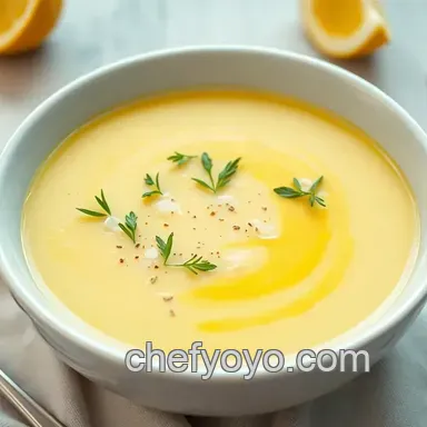 Sunshine in a Bowl: Creamy Greek Avgolemono Soup Recipe Card