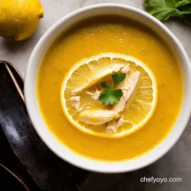 Sunshine Lemon Chicken Soup A Taste of Greece Recipe Card
